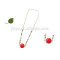 Mode 18k vergoldet Zirkonia Glas Cabochon brasilianische Modeschmuck